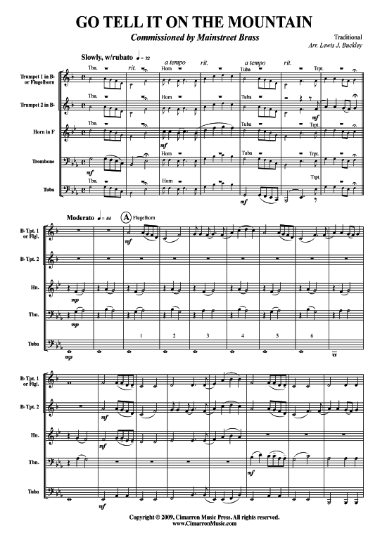 Produktbild zu: Go Tell it on a Mountain Traditional