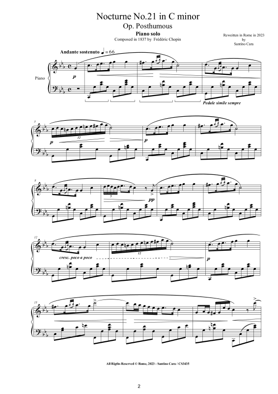 Produktgalerie: Seite 1 von 5 Nocturne Nr. 21 C-Moll op. posth., , Klavier Solo