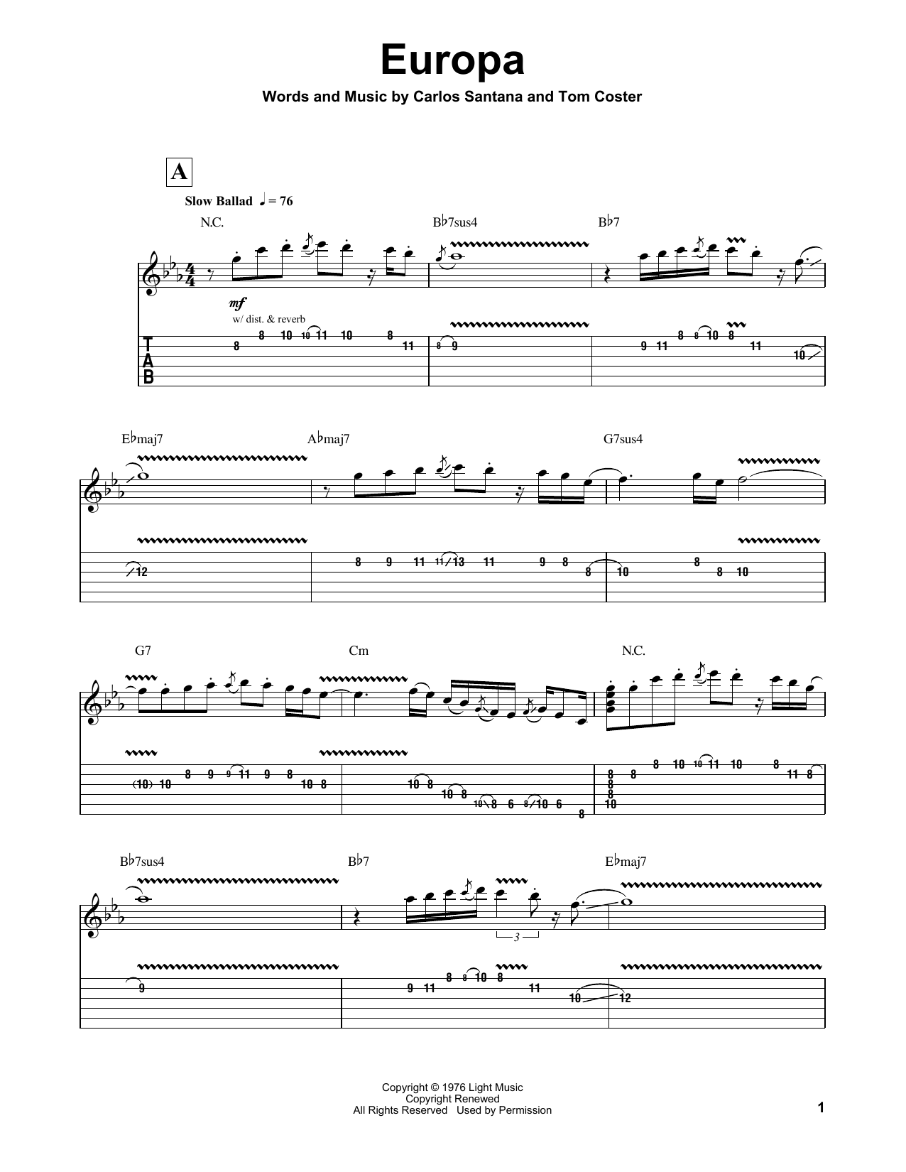 Produktgalerie: Seite 1 von 1 Europa, Santana, Gitarre