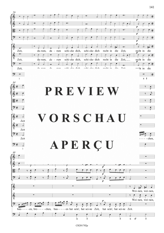 gallery: Ein jegliches hat seine Zeit (Partitur), , Gemischtes Ensemble ATB, 4 Streicher und BC