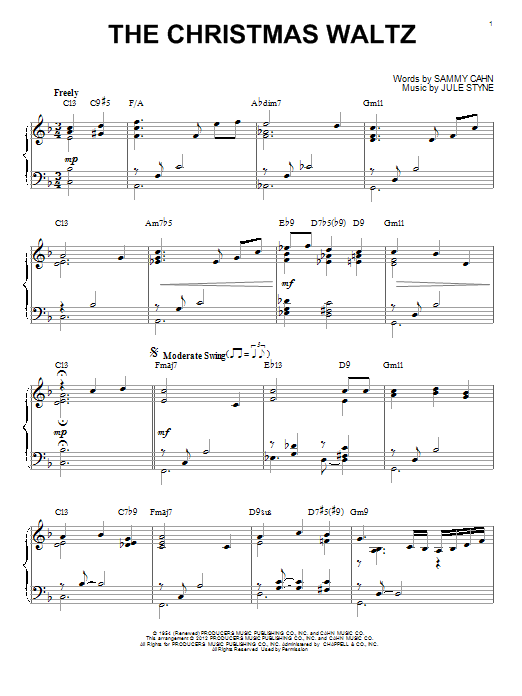 Product gallery: Page 1 of 1 The Christmas Waltz [Jazz version] (arr. Brent Edstrom), Sammy Cahn