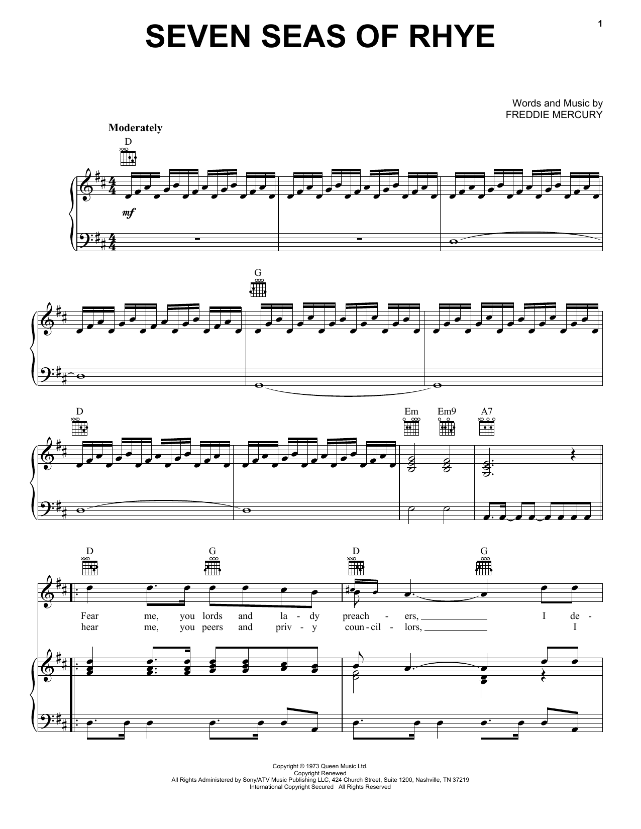 Produktbild zu: Seven Seas Of Rhye