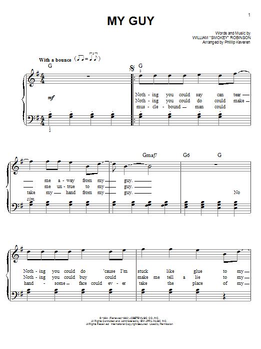 Produktgalerie: Seite 1 von 1 My Guy (arr. Phillip Keveren), Mary Wells, Klavier