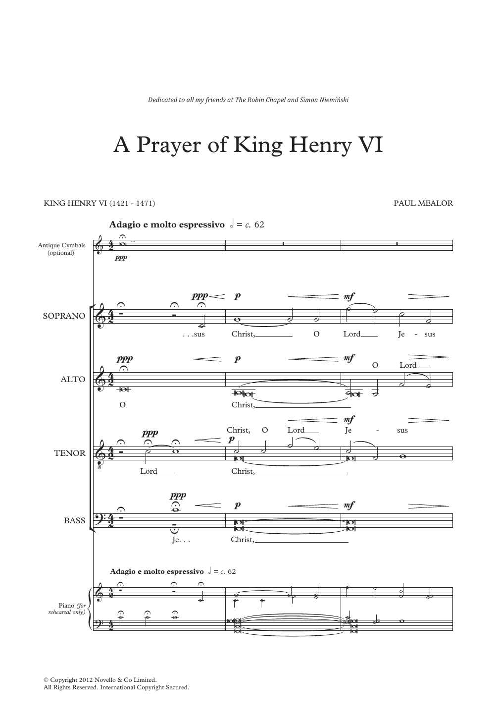 Produktbild zu: A Prayer Of King Henry VI