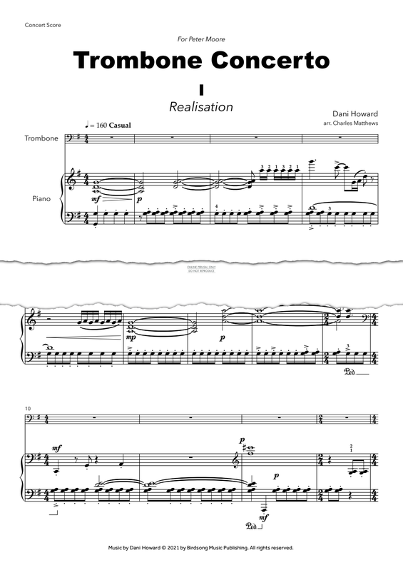 Produktgalerie: Seite 1 von 1 Trombone Concerto, Dani Howard, Klavier, Posaune