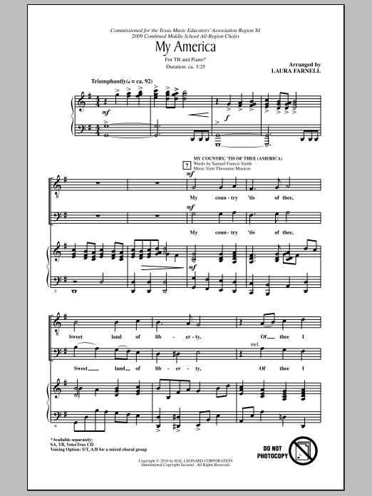 Produktbild zu: My America (Choral Medley)