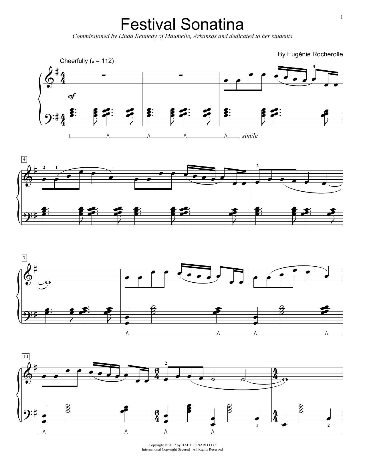 Produktgalerie: Seite 1 von 1 Festival Sonatina, Eugénie Rocherolle, Klavier