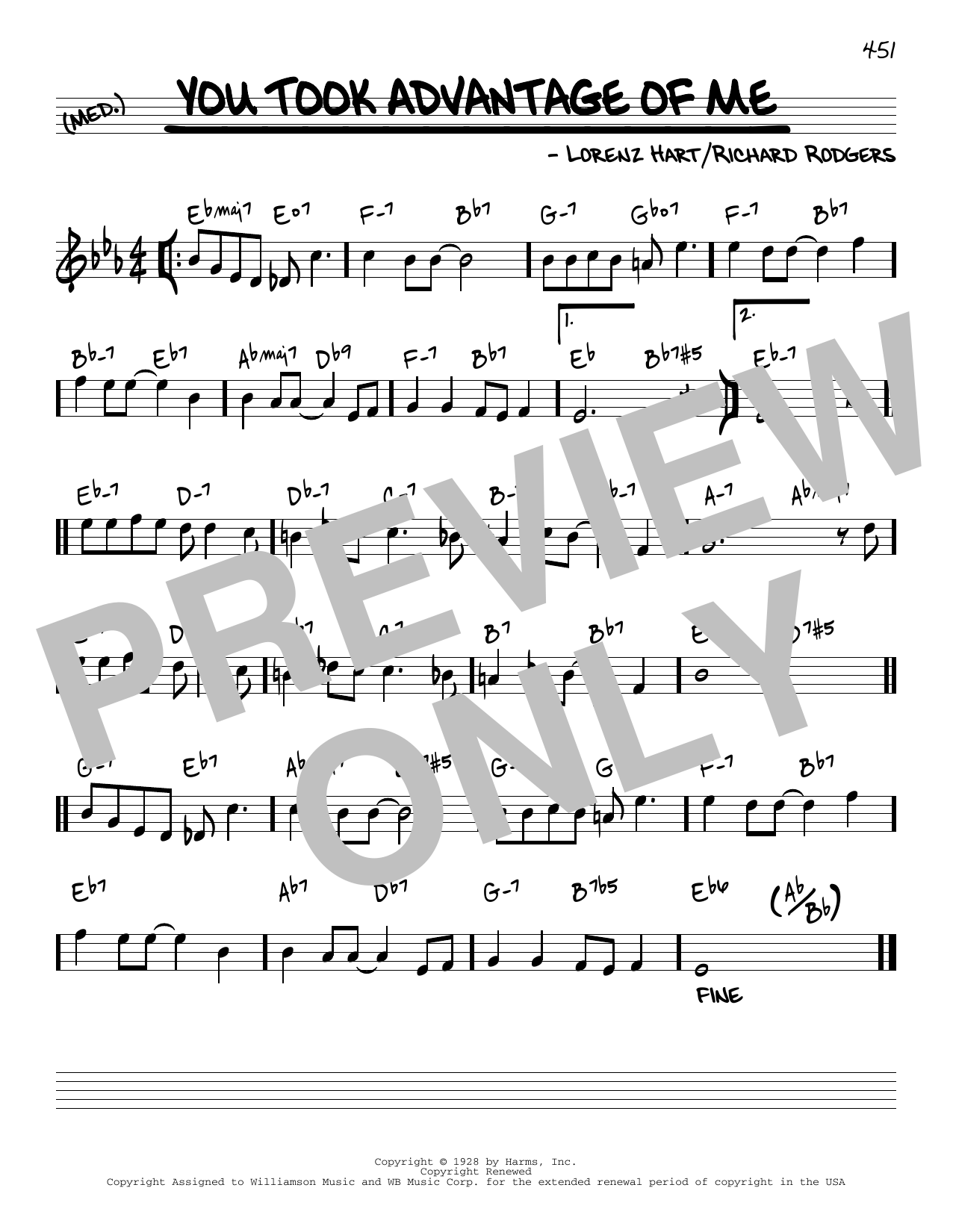 Produktbild zu:  You Took Advantage Of Me [Reharmonized version] (arr. Jack Grassel) - Rodgers & Hart