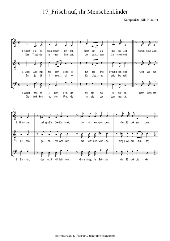 Product picture to: Frisch auf, ihr Menschenkinder (Nik. Niedt ?) / Weihnachtsarie