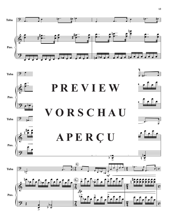 Product gallery: Page 14 of 20 Drei Grim Vignettes , , (tuba + piano)