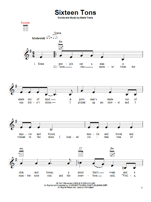 Product gallery: Page 1 of 1 Sixteen Tons, Tennessee Ernie Ford