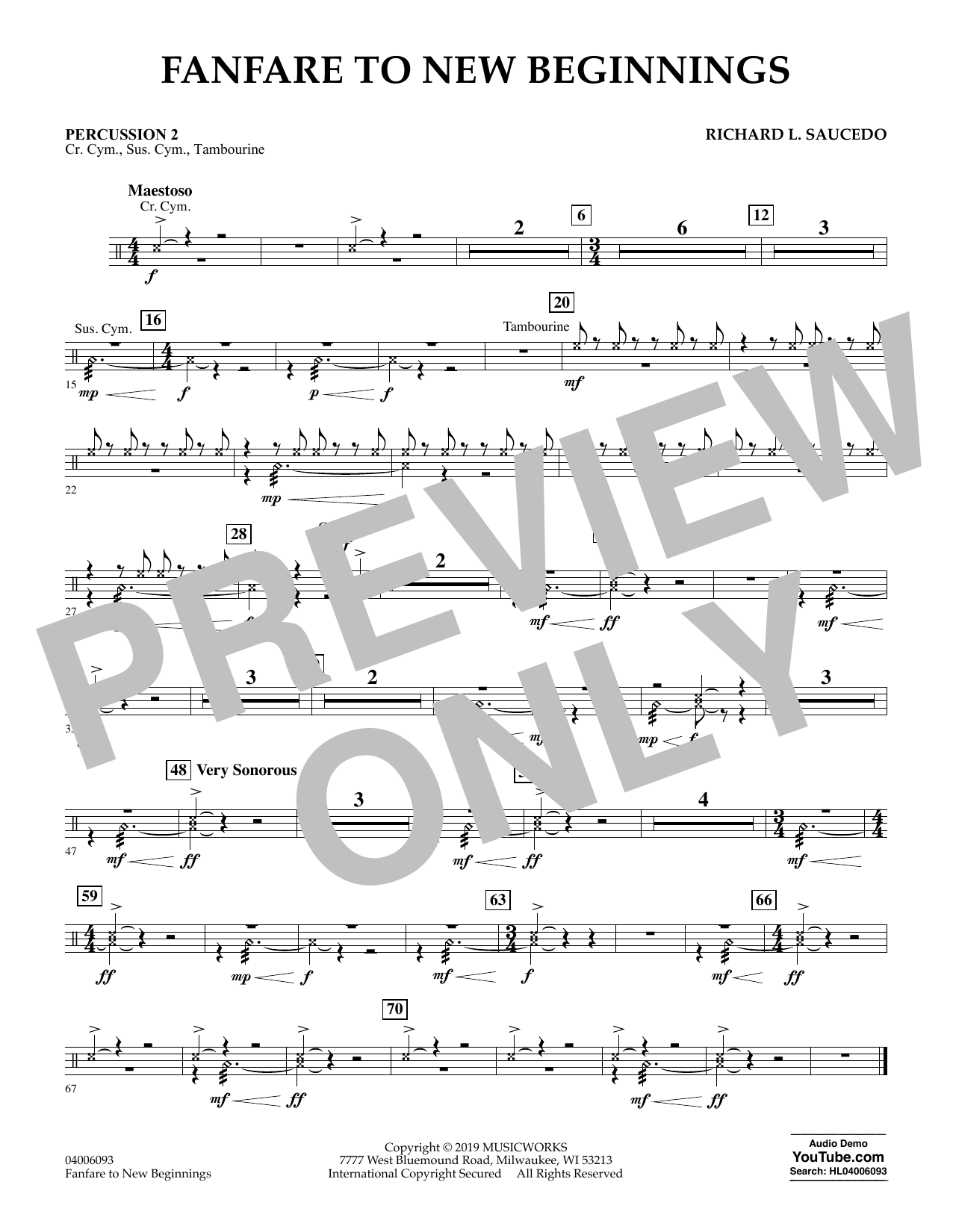 Produktgalerie: Seite 1 von 1 Fanfare for New Beginnings - Percussion 2, , Ensemble