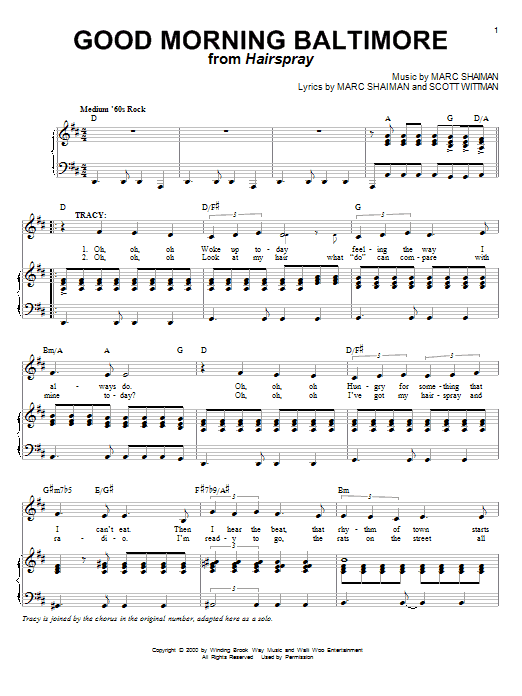 Produktgalerie: Seite 1 von 1 Good Morning Baltimore, Marc Shaiman, Gesang, Klavier