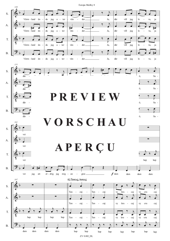 gallery: Europa_Medley , , (Gemischter Chor SATB)