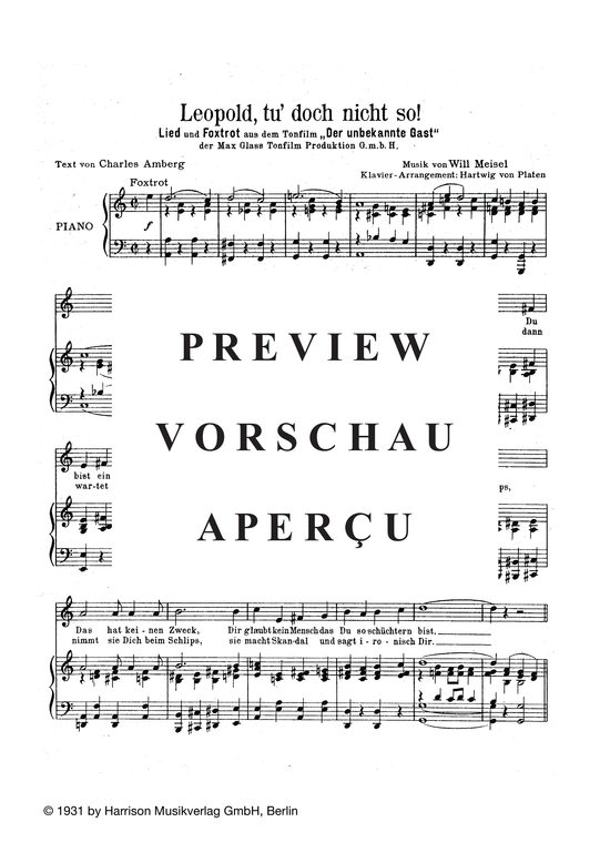 Produktgalerie: Seite 3 von 3 Leopold, tu doch nicht so, , Klavier und Gesang