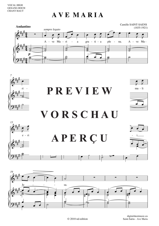 gallery: Ave Maria A-Dur , , (hoch E´ - G´´)