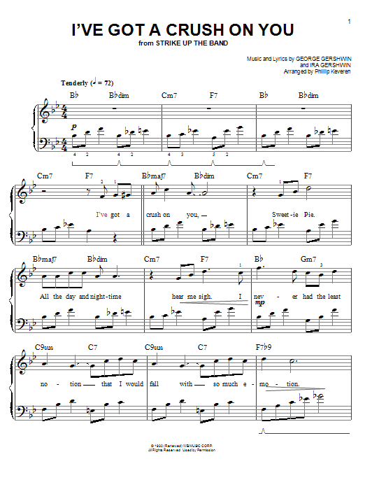 Product picture to: I've Got A Crush On You (arr. Phillip Keveren)