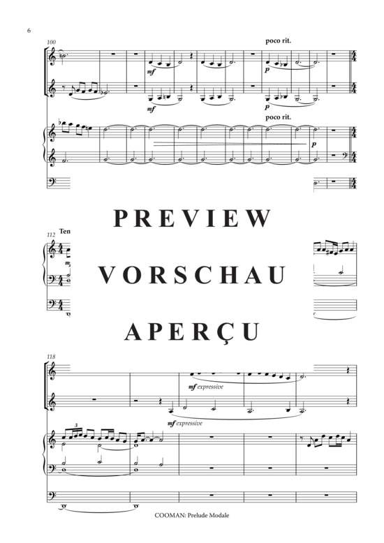 Product gallery: Page 9 of 17 Prelude Modale , , (Trio for two horns + organ)