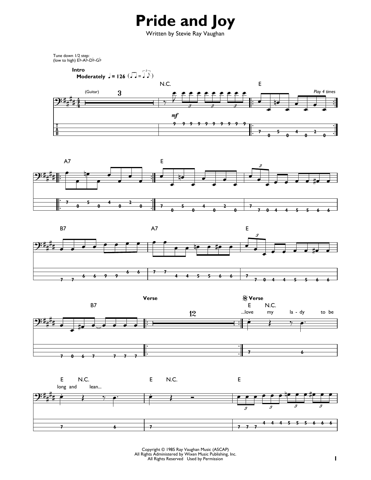 Produktgalerie: Seite 1 von 1 Pride And Joy, Stevie Ray Vaughan, E-Bass, Gitarre