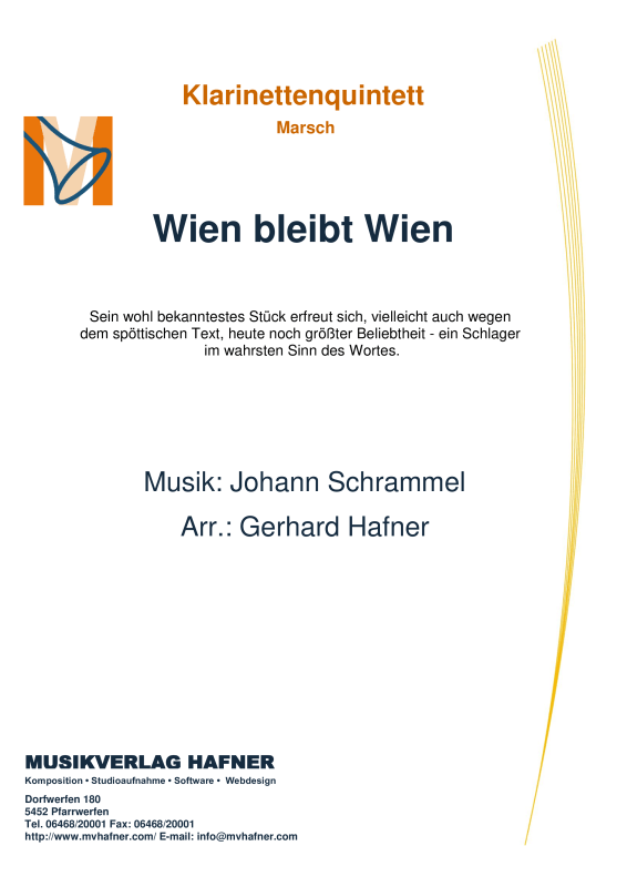 Product picture to: Wien bleibt WienJohann Schrammel