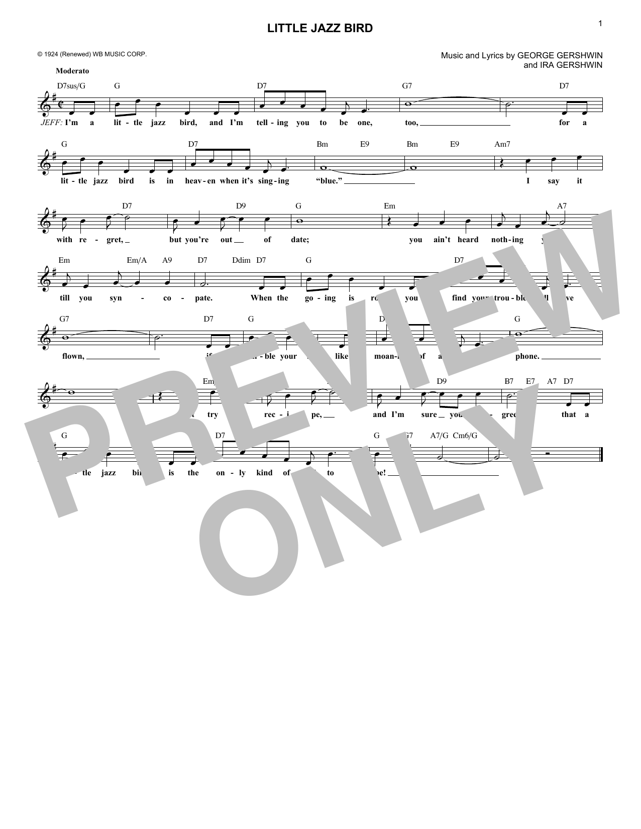 Product picture to:  Little Jazz Bird - George Gershwin