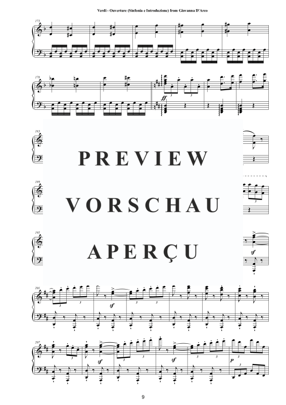 Produktgalerie: Seite 10 von 11 Ouvertüre (Sinfonia e Introduzione) aus Giovanna d'Arco - Klavier Version, , Klavier Solo