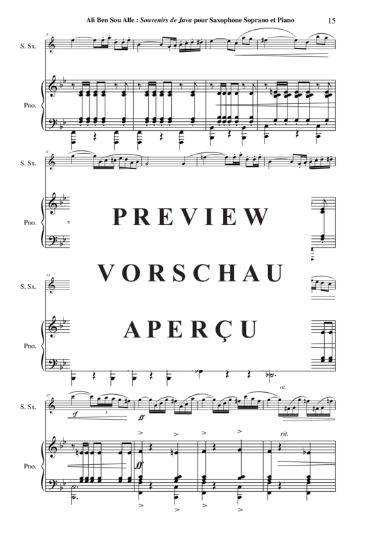 Product gallery: Page 16 of 21 Souvenirs de Java , , (soprano saxophone + piano)