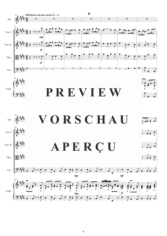 Produktgalerie: Seite 10 von 11 Concerto in A major, , Oboe und Kammerorchester