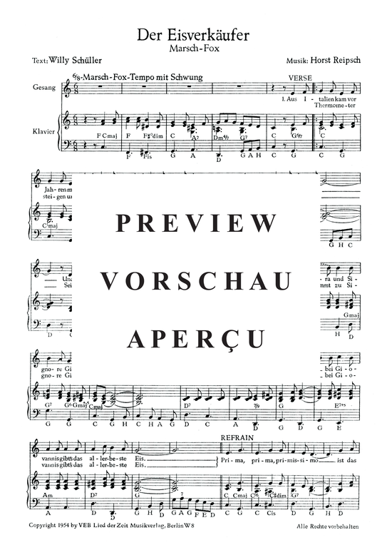 Product gallery: Page 3 of 3 Der Eisverkäufer , , Piano and Voice
