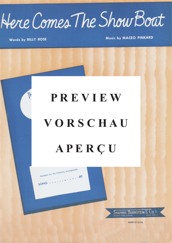 Produktgalerie: Seite 2 von 8 Here Comes The Show Boat , Popular Standard, Klavier und Gesang