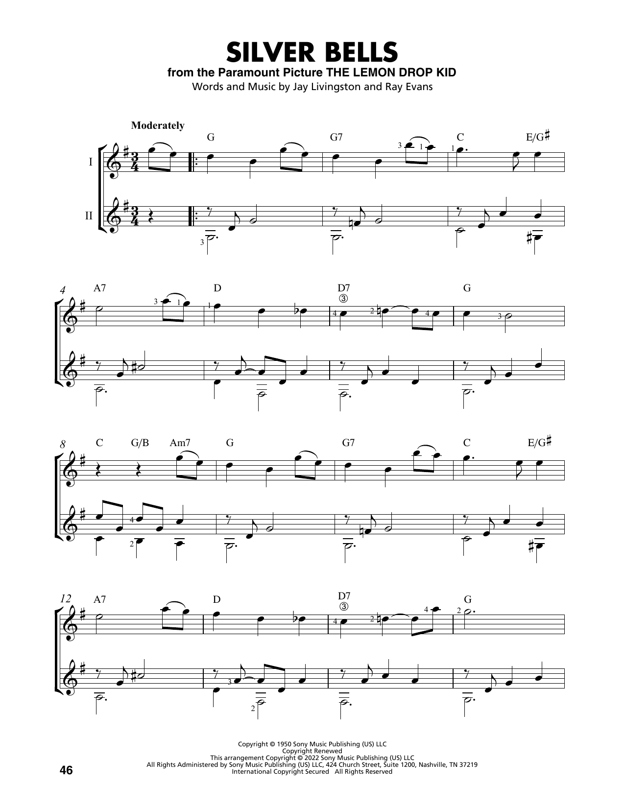 Product picture to: Silver Bells (arr. Mark Phillips)