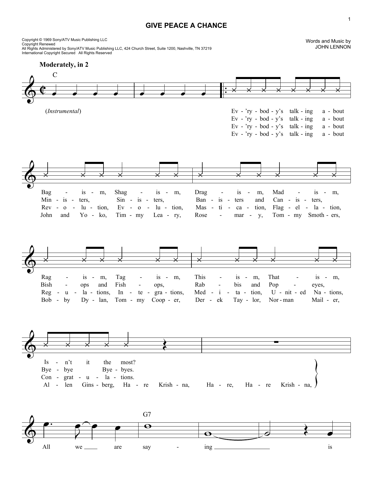 Produktbild zu: Give Peace A Chance