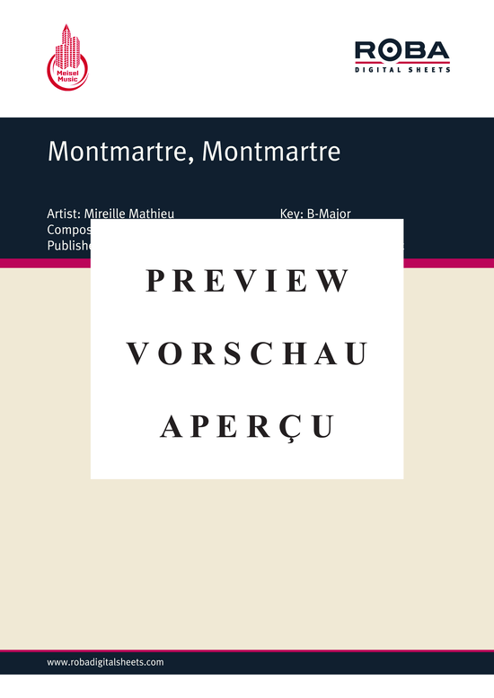 Produktgalerie: Seite 2 von 4 Montmartre, Montmartre, Mathieu, 	Mireille, Klavier und Gesang