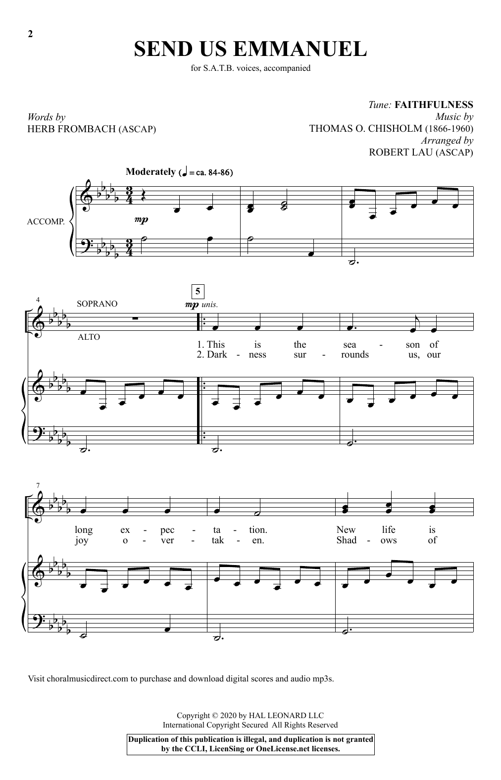 Produktbild zu: Send Us Emmanuel (arr. Robert Lau)