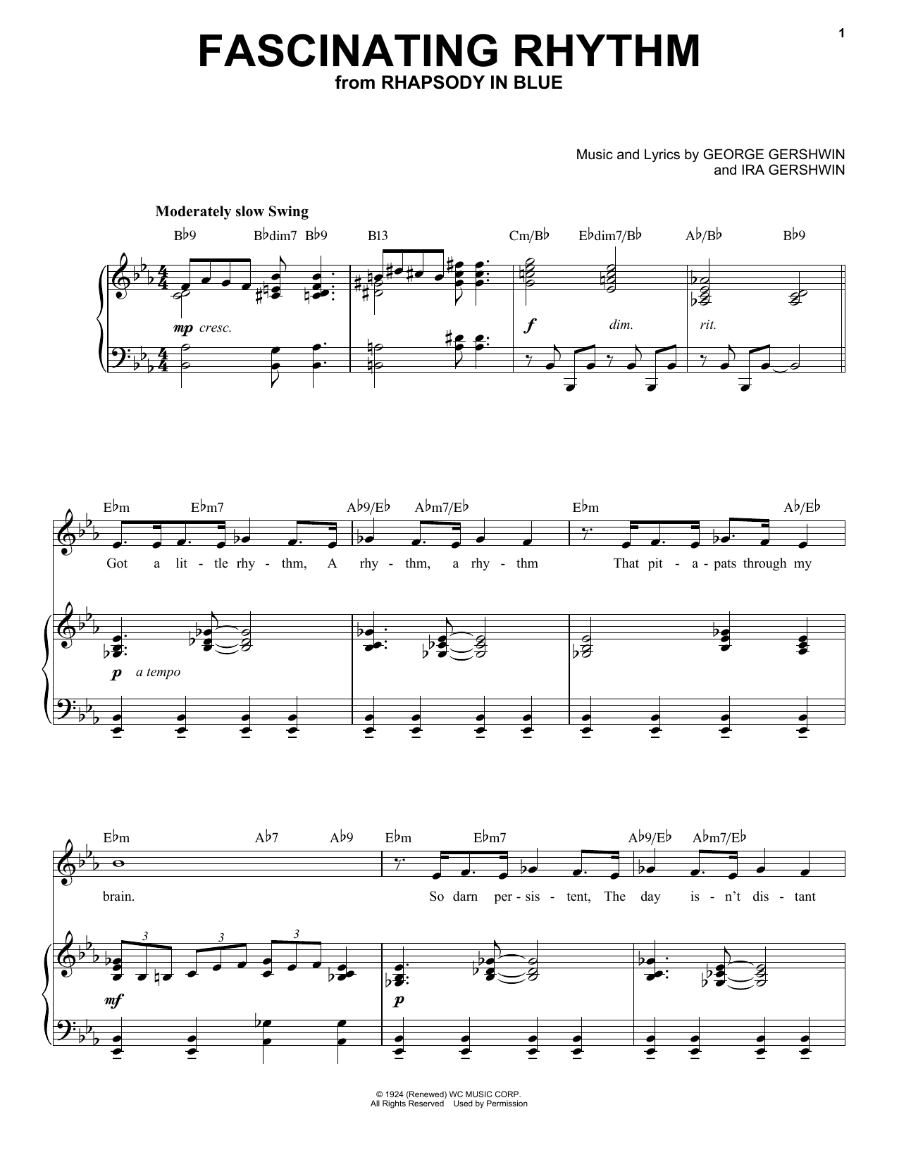 Product picture to: Fascinating Rhythm [Jazz version] (arr. Brent Edstrom)