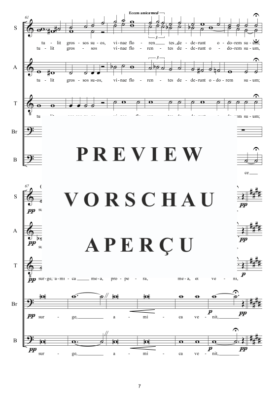 Produktgalerie: Seite 8 von 11 Ecce, amica mea - Geistliche Motette, , Gemischter Chor SSAATB und Bariton Solo a capella