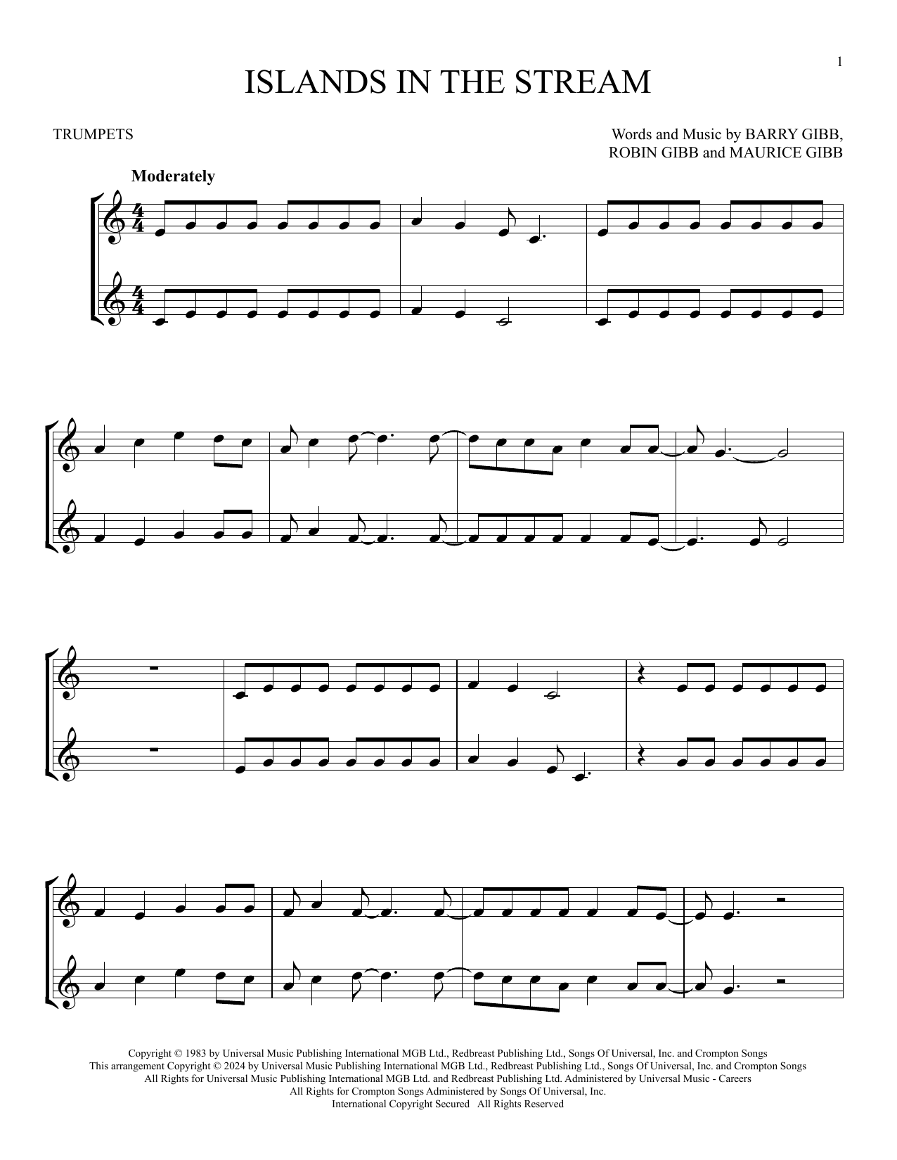 Produktgalerie: Seite 1 von 1 Islands In The Stream, Kenny Rogers & Dolly Parton, Trompete