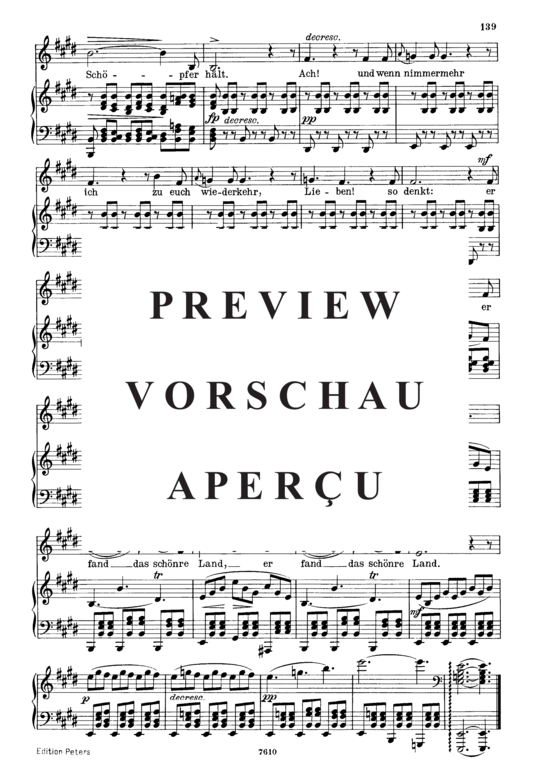 Product gallery: Page 5 of 5 Drang in die Ferne D.770, , Low Voice and Piano