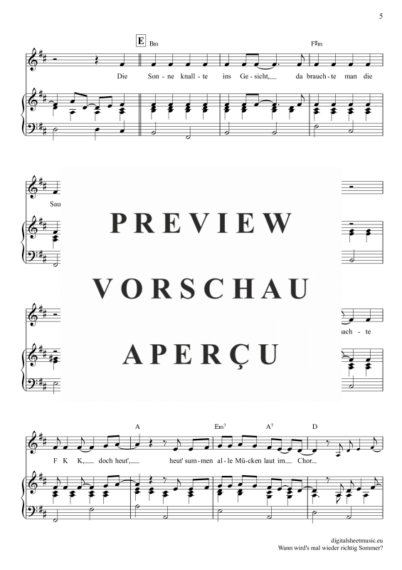 Product gallery: Page 6 of 9 Wann wird’s mal wieder richtig Sommer , Carrell, Rudi, Klavier, Gesang & Akkorde