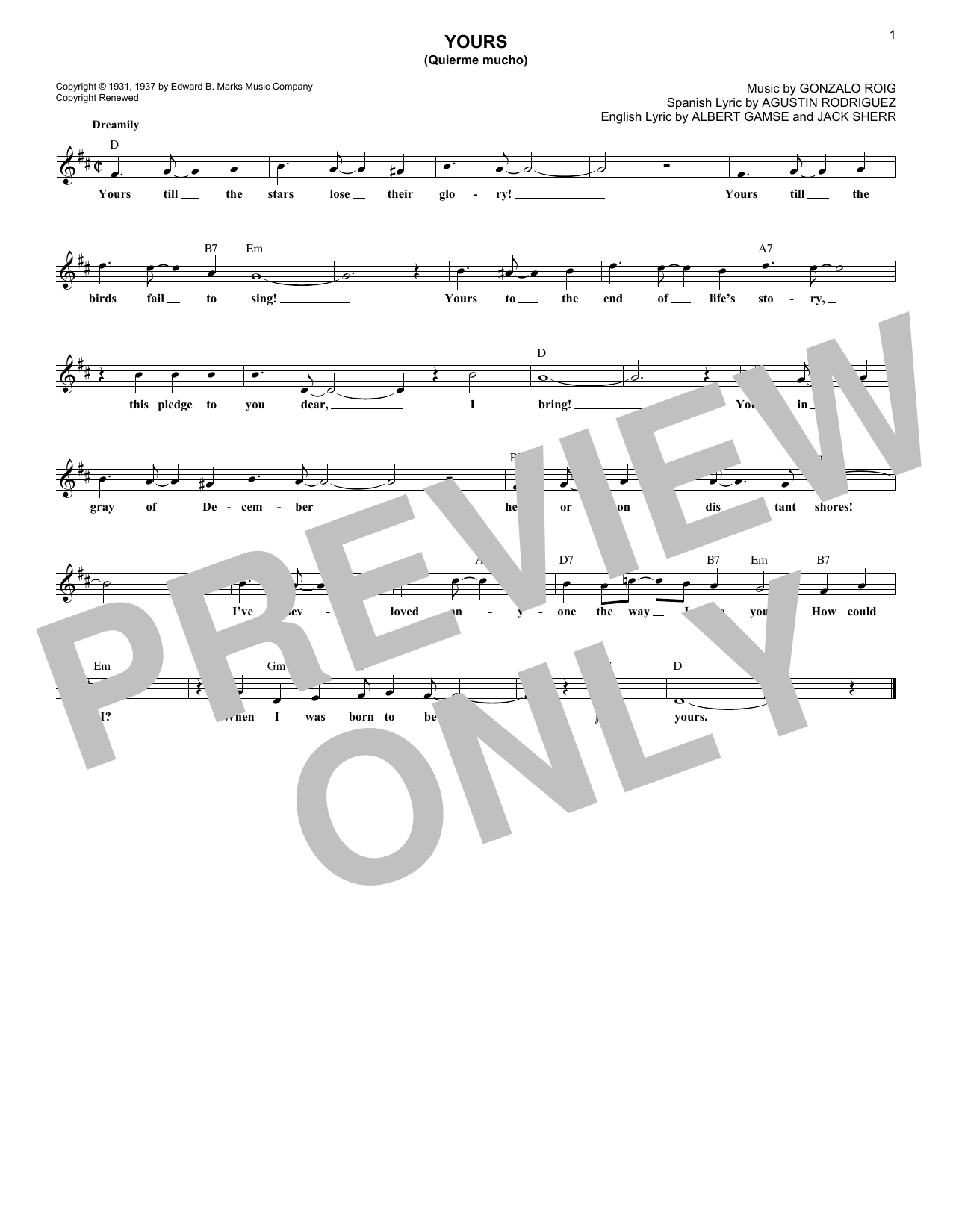 Produktbild zu: Yours (Quiereme Mucho)