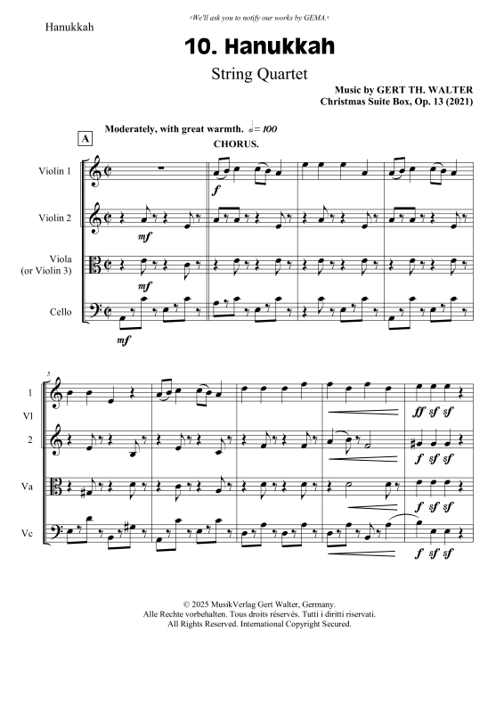 gallery: Hanukkah, , Streicher Quartett