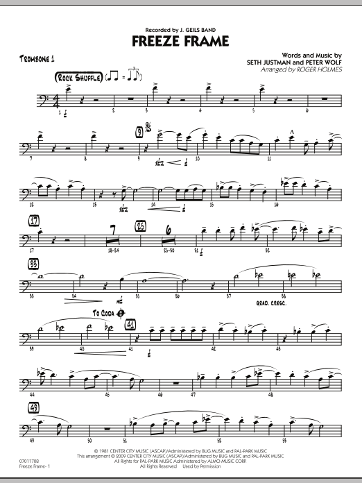 Produktgalerie: Seite 1 von 1 Freeze Frame - Trombone 1, J. Geils Band