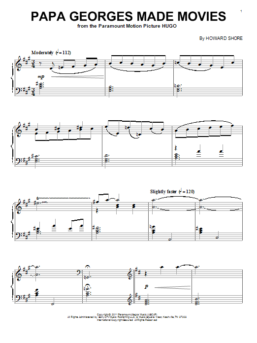 Product gallery: Page 1 of 1 Papa Georges Made Movies, Howard Shore