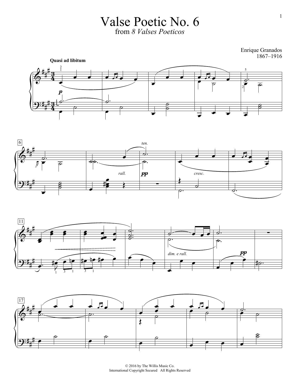 Produktbild zu: Valse Poetic No. 6