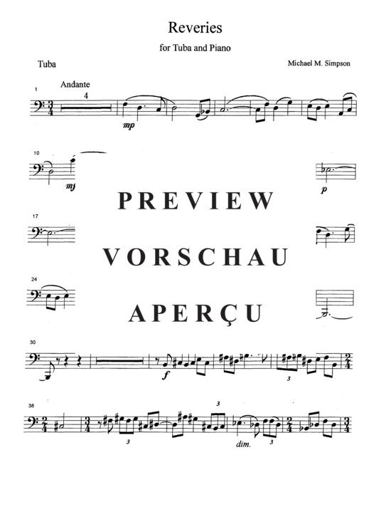 Product gallery: Page 16 of 18 Reveries , , (tuba + piano)