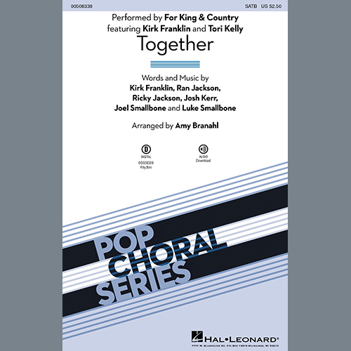cover: Together (feat. Kirk Franklin and Tori Kelly) (arr. Amy Branahl), for KING & COUNTRY, Chor