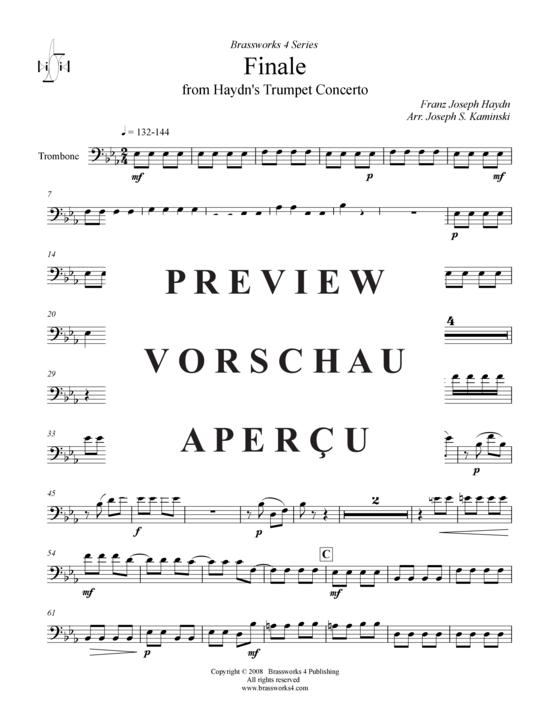 Produktgalerie: Seite 21 von 21 Finale aus Haydn’s Trompeten Concerto , , (Blechbläserquintett)