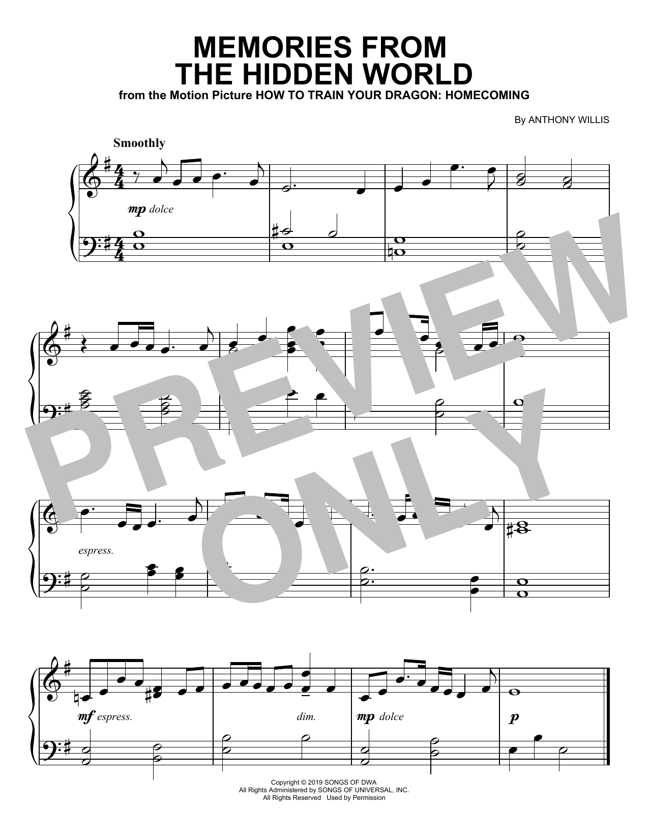 Produktbild zu: Memories From The Hidden World (from How To Train Your Dragon: Homecoming)
