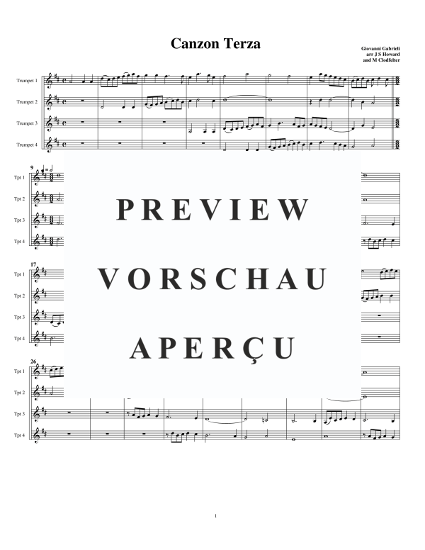 Product gallery: Page 3 of 9 Canzon Terza, , Trumpet Quartet