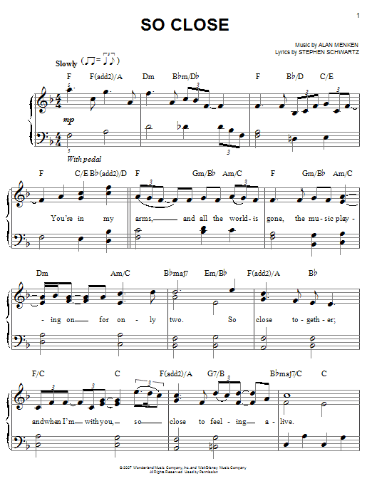 Produktbild zu: So Close (from Enchanted)